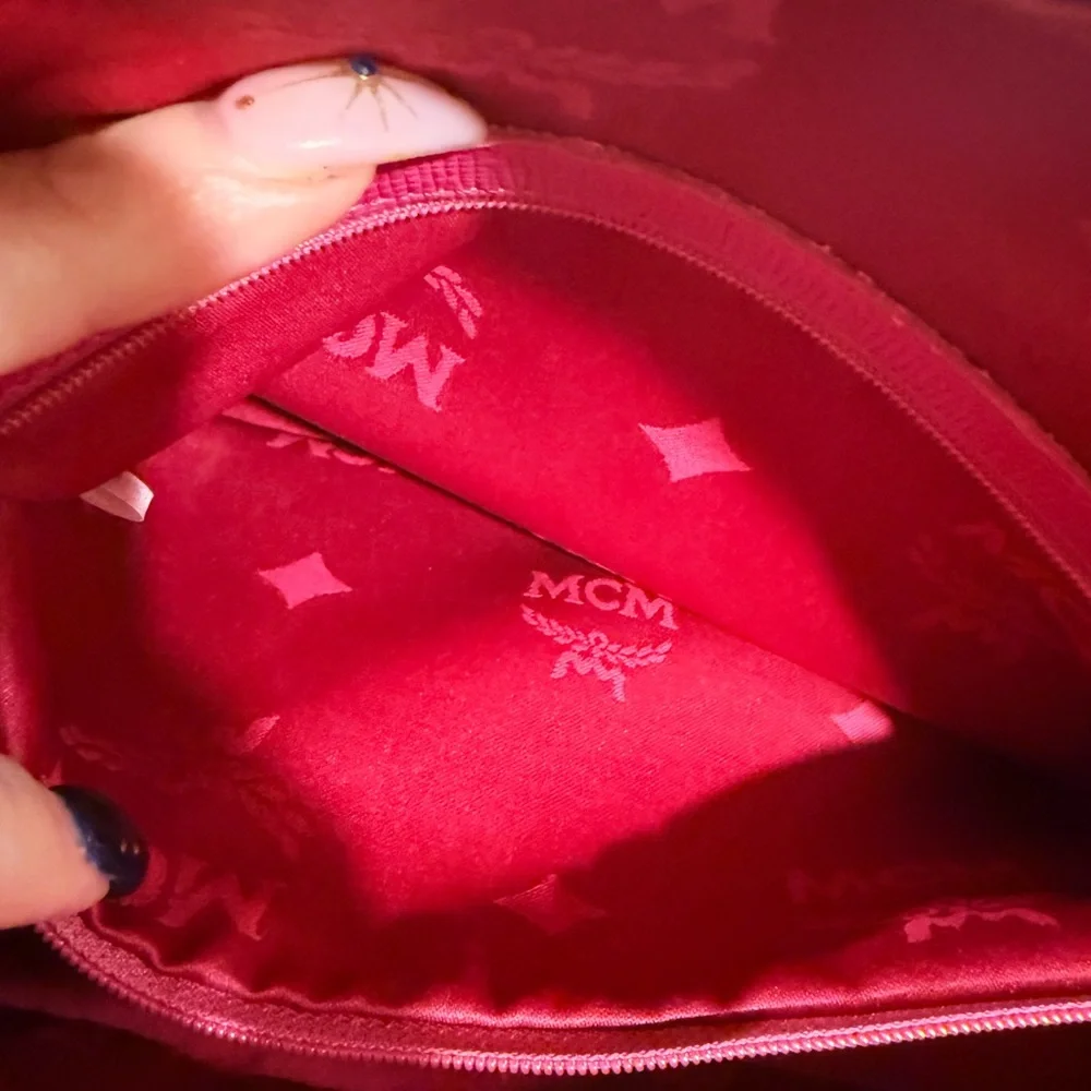 MCM Hot Pink Leather Dome Satchel with Matching Wallet - Picture 15 of 16